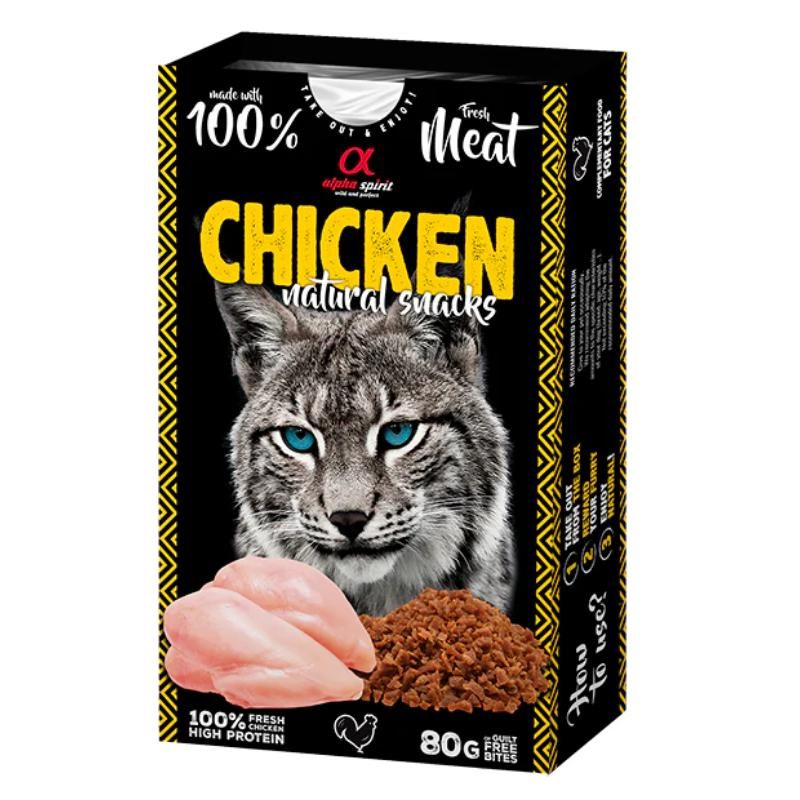 ALPHA SPIRIT NATURAL CAT skanėstai katėms su vištiena 80g (6), ALPHG110000545