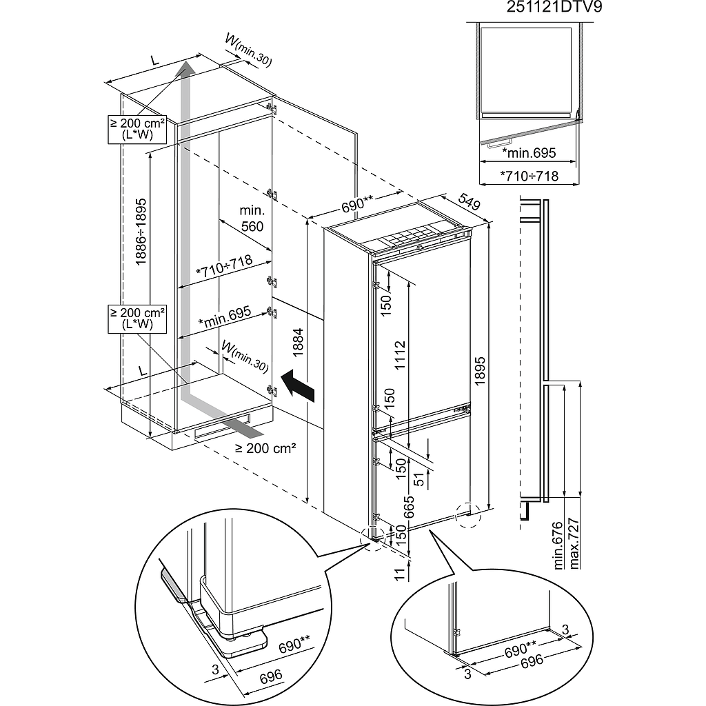 Šaldytuvas ELECTROLUX E7TNAE75S