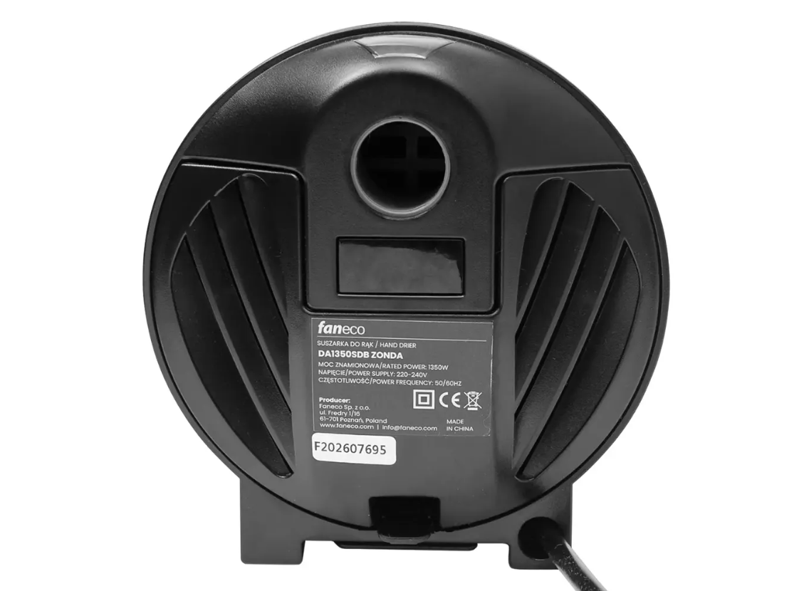 Rankų džiovintuvas Faneco ZONDA, matinis plienas, 1350 W, DA1350SDB Rankų džiovintuvas Faneco ZONDA, matinis plienas, 1350 W, DA1350SDB