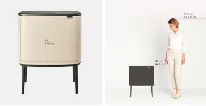 Šiukšlių dėžė Brabantia BO TOUCH BIN 36 L, Soft Beige 201189