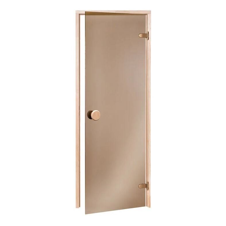Saunos durys Andres ECO, 70×190 cm, pušis, bronzinis stiklas