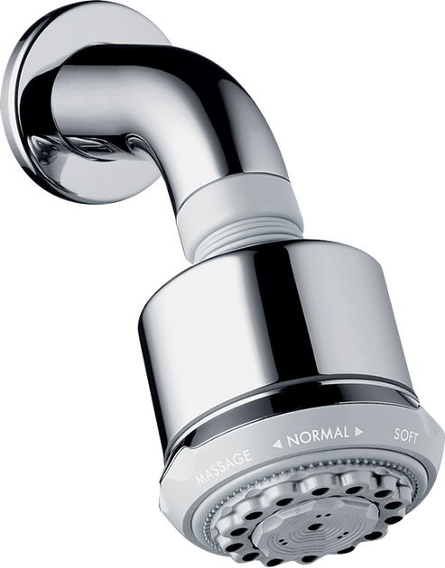 Dušo galva HANSGROHE Clubmaster 85 3jet EcoSmart su dušo alkūne, chromas, 26606000 Dušo galva HANSGROHE Clubmaster 85 3jet EcoSmart su dušo alkūne, chromas, 26606000