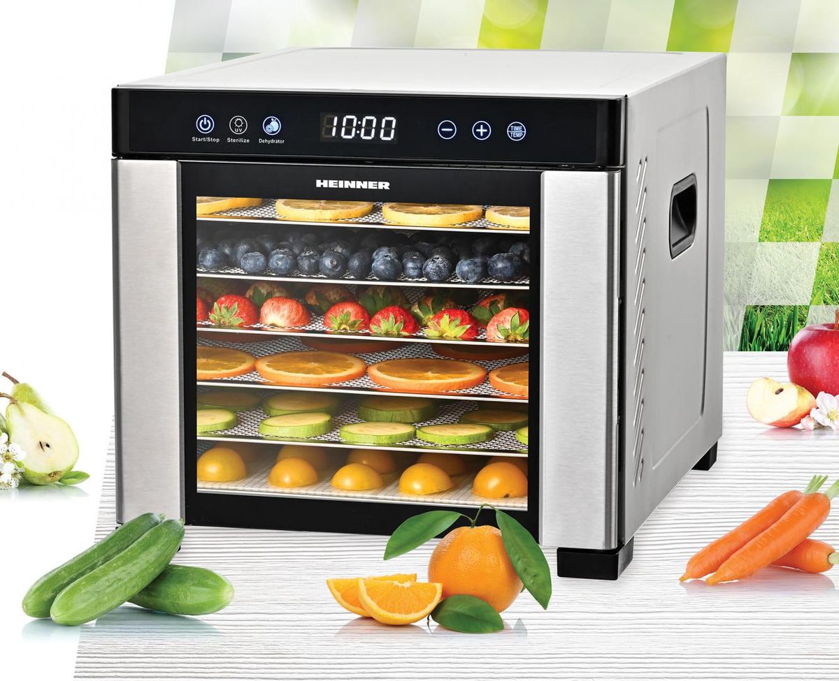 Vaisių ir daržovių džiovintuvas 550–650 W, 23,6 l HFD-KD600SS HEINNER Vaisių ir daržovių džiovintuvas 550–650 W, 23,6 l HFD-KD600SS HEINNER