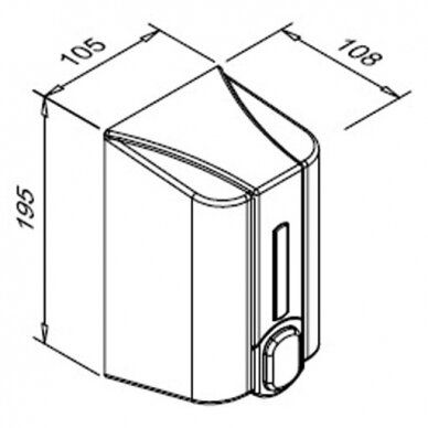 Skysto muilo dozatorius Faneco ECO 1l, S1000PGW