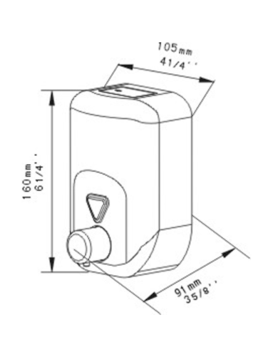 Skysto muilo dozatorius 0,8l LAB, S820SDB