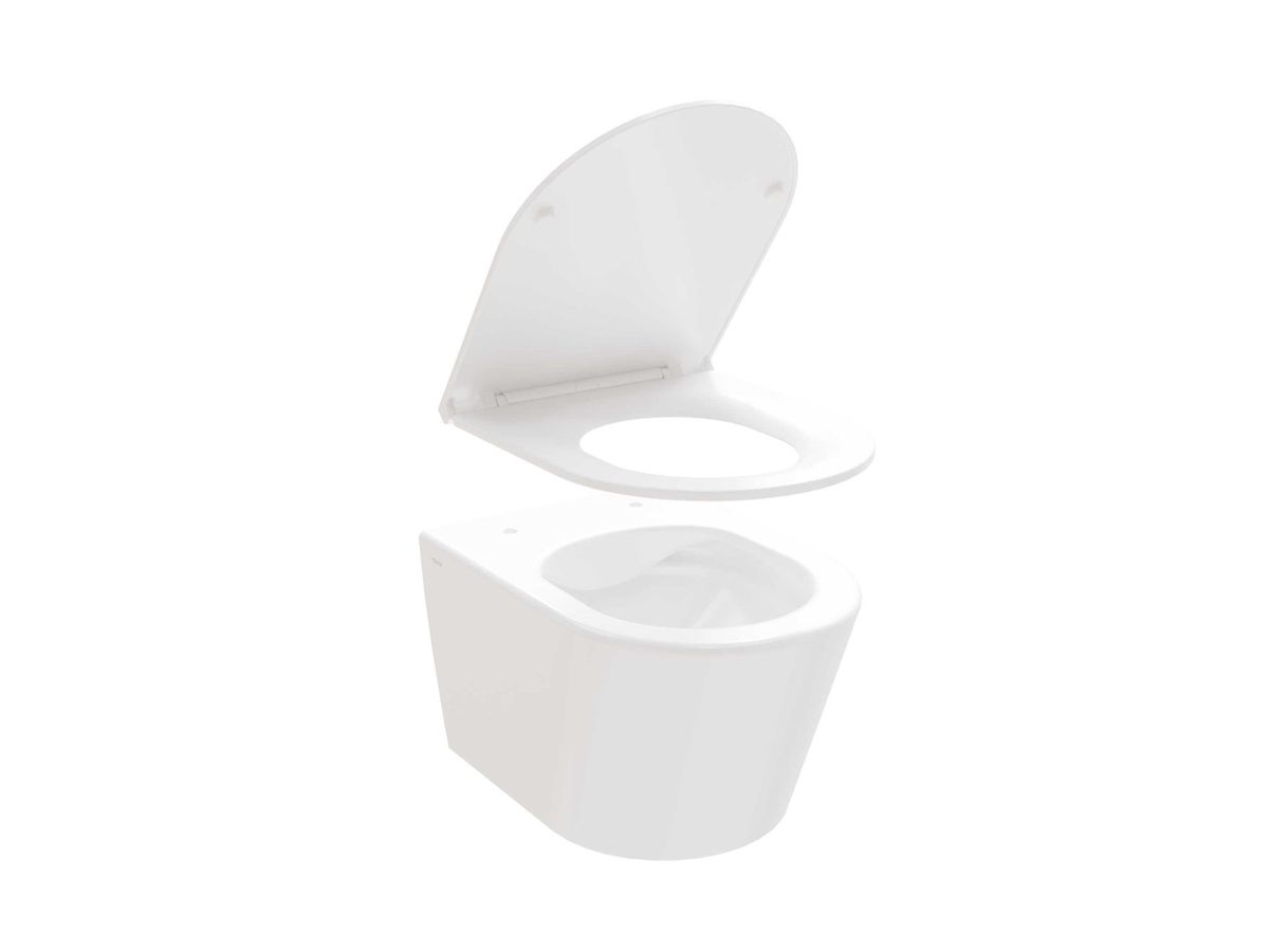 WC komplektas Ravak SETWC3 - WC Flow RimOff set, pakabinamas ant sienos, baltas WC komplektas Ravak SETWC3 - WC Flow RimOff set, pakabinamas ant sienos, baltas