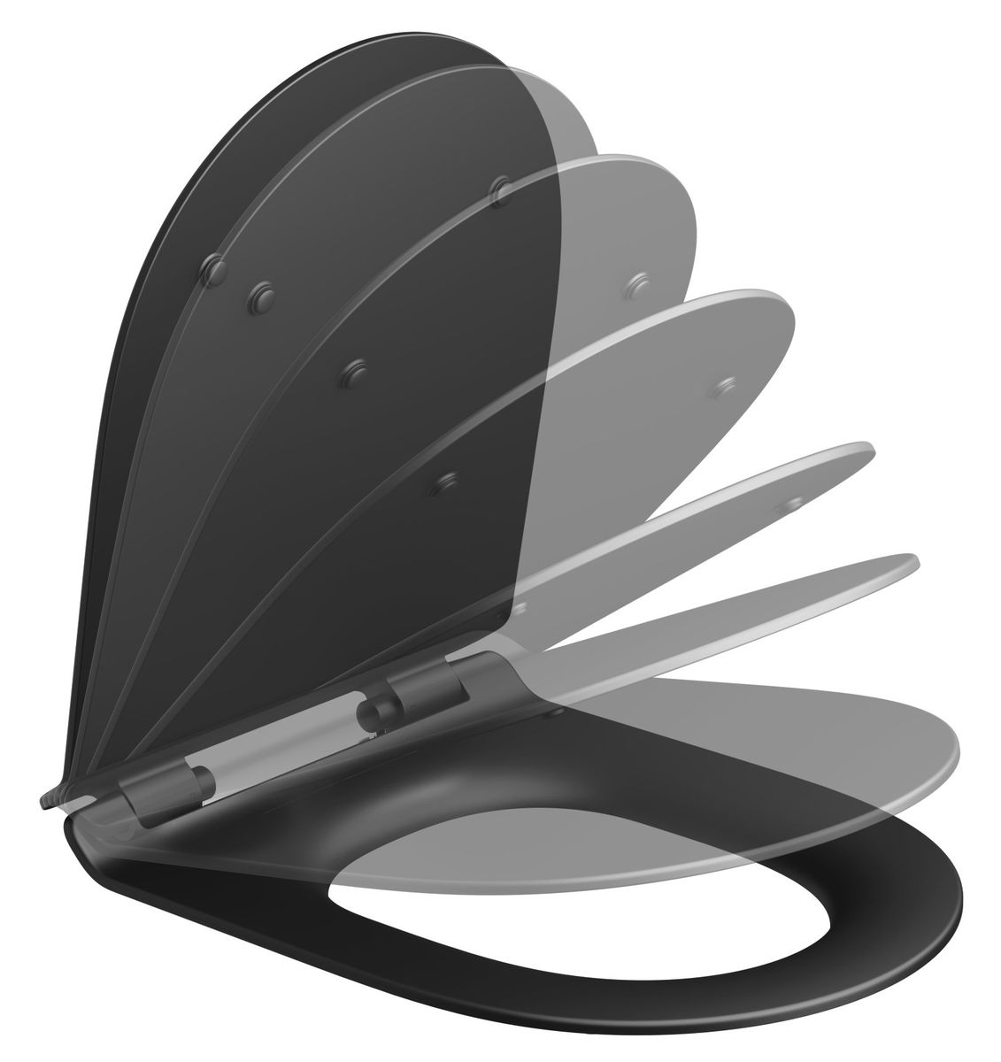 WC unitazo dangtis Ravak Vita, juodas, X01862