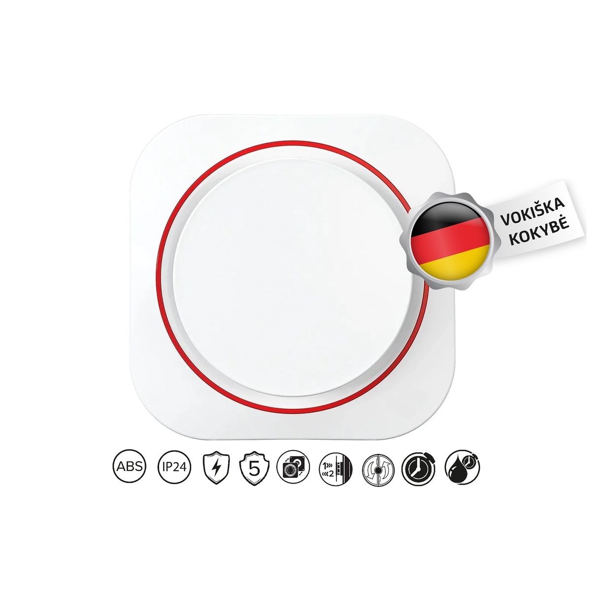 Vonios ventiliatorius Vlano MOON 100 TH su laikmačiu ir drėgmės jutikliu