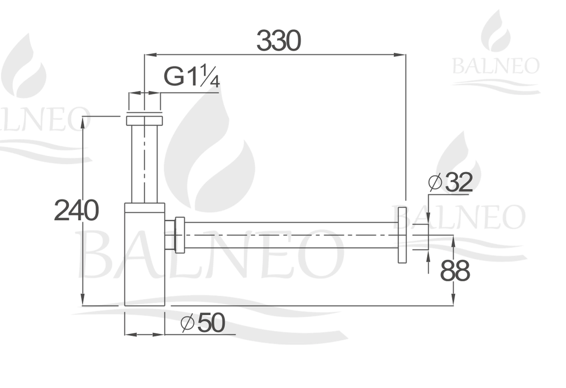 Sifonas praustuvui Balneo žalvarinis kvadratinis, chromo sp., E0201010210-1 Sifonas praustuvui Balneo žalvarinis kvadratinis, chromo sp., E0201010210-1