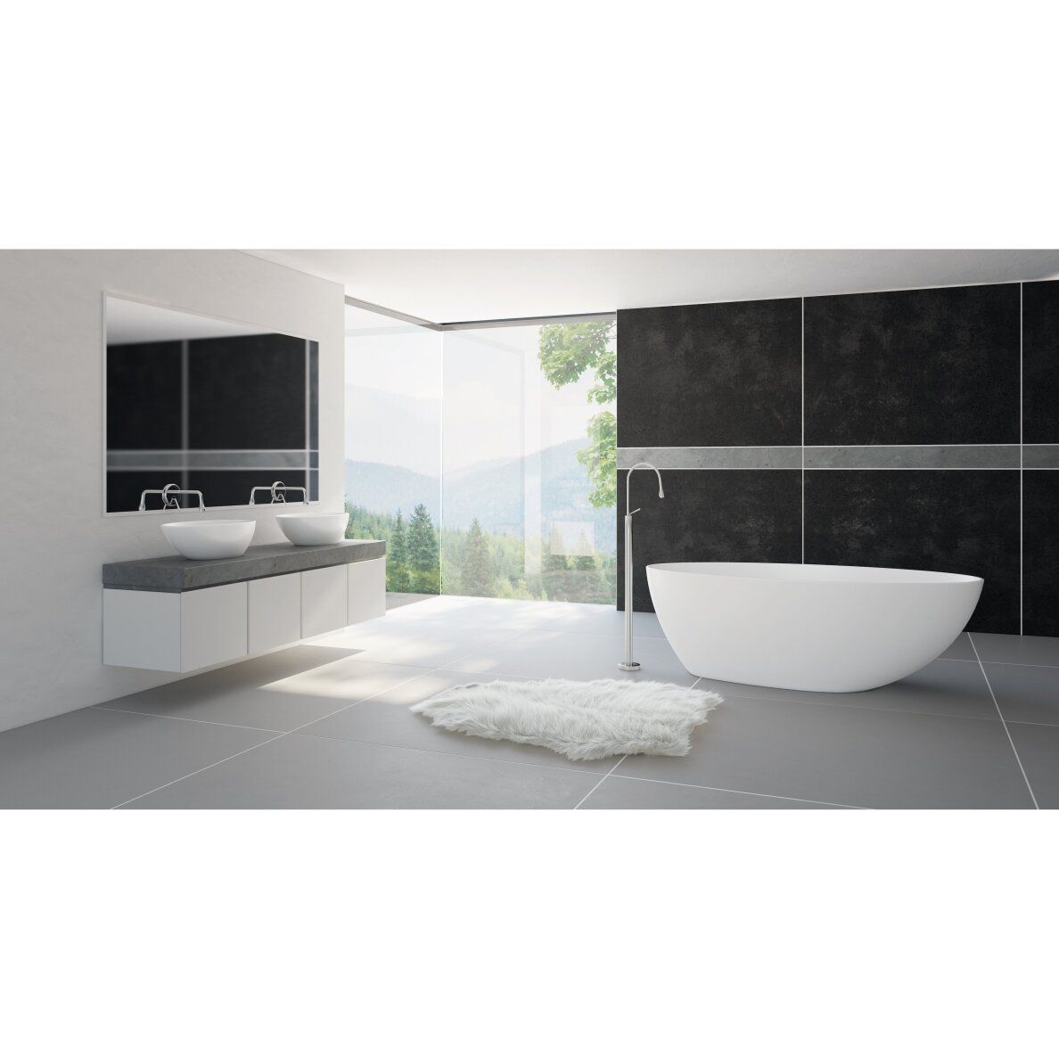 Lieto akmens vonia Bathesa Elia 170x85 cm