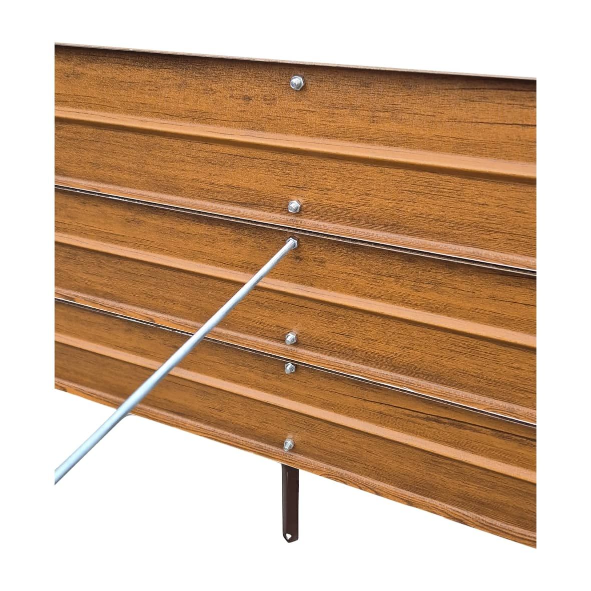 Plieninė pakelta lysvė MURESTA professional garden, 150x75 cm.; aukštis - 30cm, medžio imitacija, super kaina