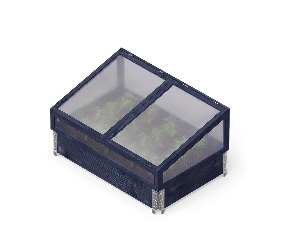 Pakeltos lysvės dangtis Upyard GreenHouse 120x80x42 cm, juoda, 4752196002219