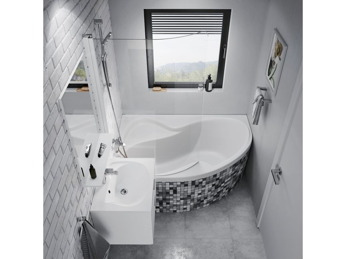 Vonia Ravak ROSA II 160x105 L balta CM21000000 (Pažeista pakuotė)