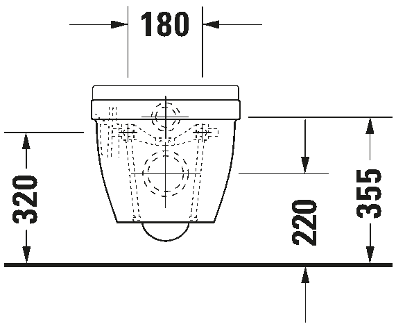 Pakabinamas unitazas Duravit Starck3 Compact