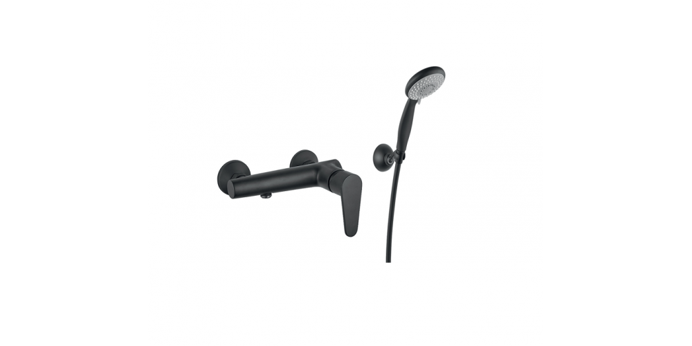 Vandens maišytuvas dušui Fiore Kera su dušo komplektu, juodas matinis 88NN5542 Vandens maišytuvas dušui Fiore Kera su dušo komplektu, juodas matinis 88NN5542