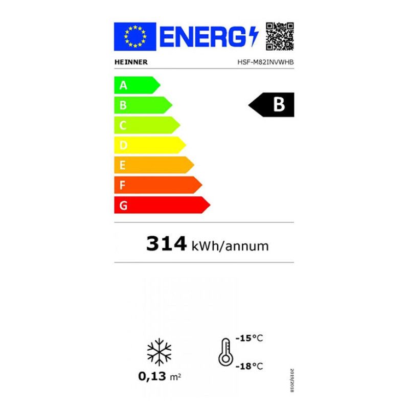 Šaldiklis vitrina tipo HSF-M82INVWHB HEINNER Šaldiklis vitrina tipo HSF-M82INVWHB HEINNER