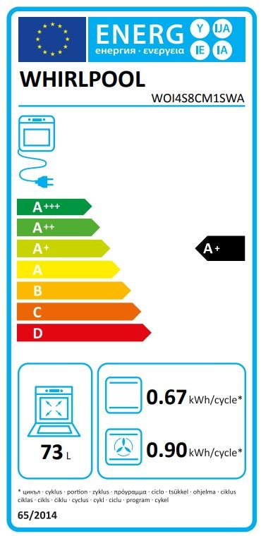 Įmontuojama orkaitė Whirlpool WOI4S8CM1SWA Įmontuojama orkaitė Whirlpool WOI4S8CM1SWA