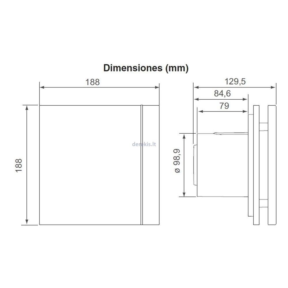 Ventiliatorius SOLER&PALAU SILENT-100 CZ DESIGN 5210601800 Ventiliatorius SOLER&PALAU SILENT-100 CZ DESIGN 5210601800