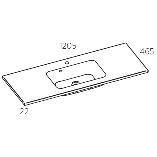 Integruotas praustuvas Balteco NOVA 120 GelCast 1205*465 mm, VM04/141/1210/01