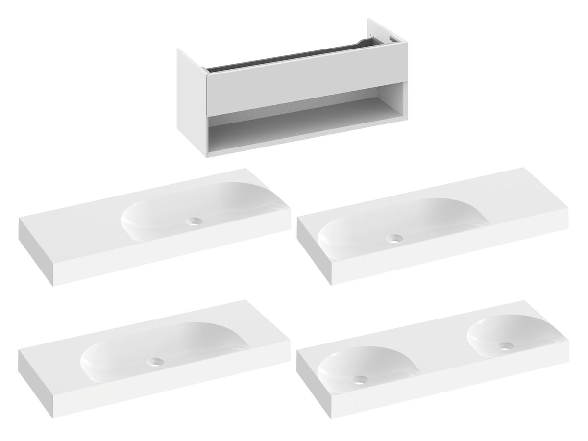 Spintelė po praustuvu Ravak SD Lite 120 Smoke Grey X000001871