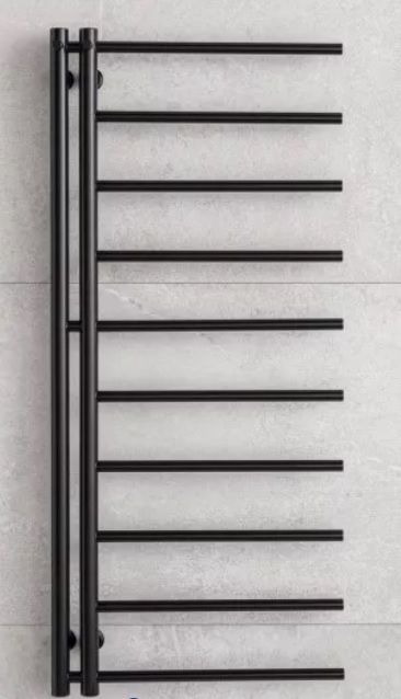 Rankšluosčių džiovintuvas PMH Apollo 50x114 cm, juoda strukturinė, dešinė, AP1BL Rankšluosčių džiovintuvas PMH Apollo 50x114 cm, juoda strukturinė, dešinė, AP1BL
