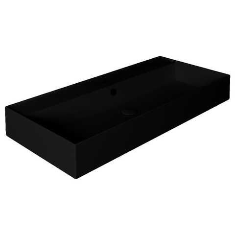 Praustuvas Simas Agile 101x46 cm, juoda matinė, AG101 NERO MATT