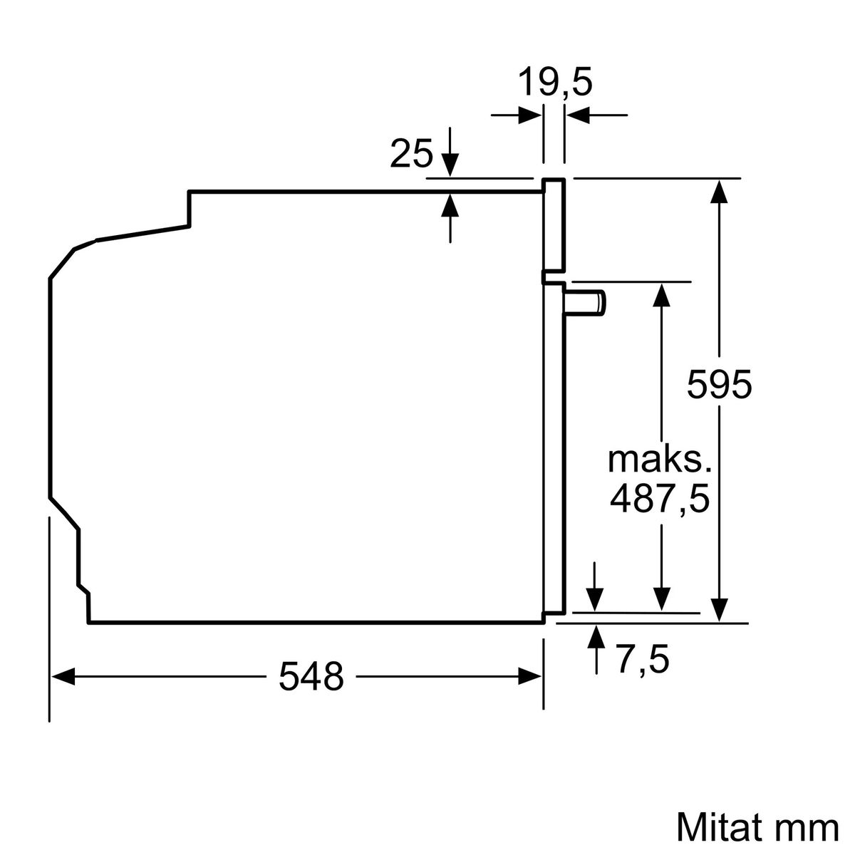 Įmontuojama orkaitė Siemens iQ300, HB272ABB3