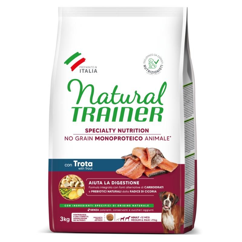 NT ADULT DOG SENSITIVE NO GRAIN M/M TROUT upėtakis 3kg (4) NT ADULT DOG SENSITIVE NO GRAIN M/M TROUT upėtakis 3kg (4)