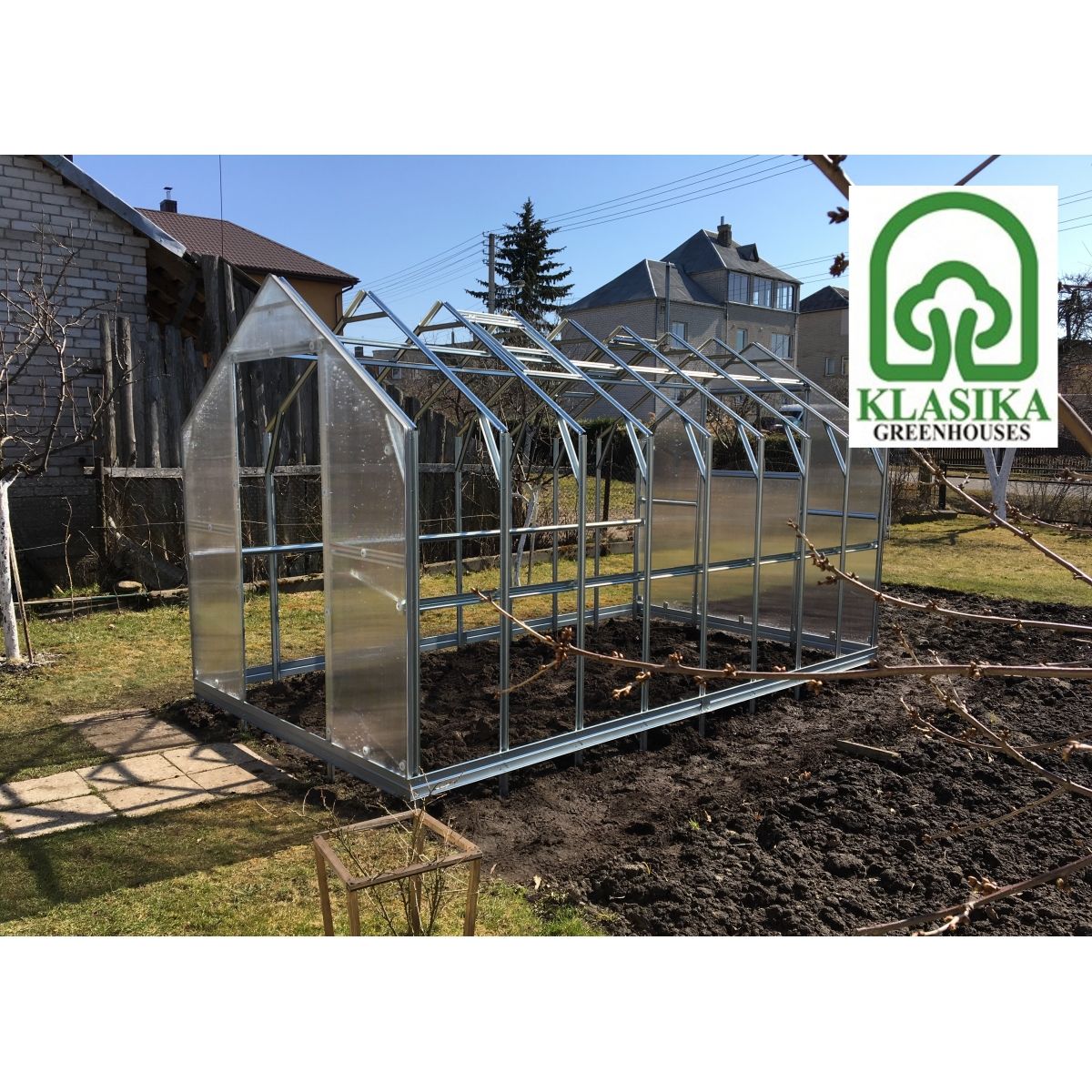 Šiltnamis 5 m2, 6 mm danga KLASIKA HOUSE 2