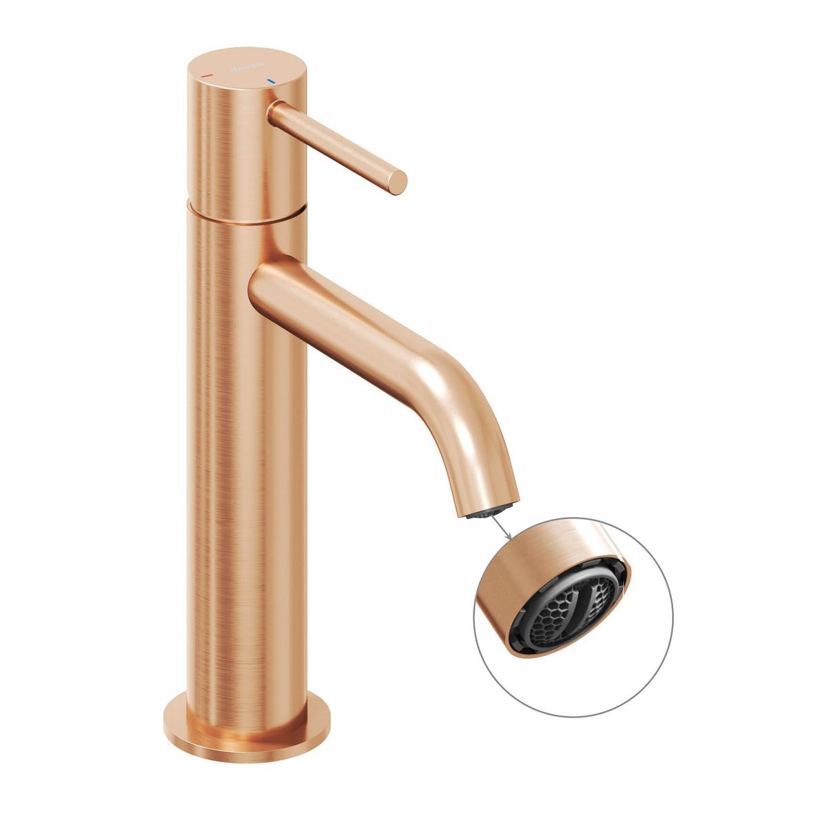 Praustuvo maišytuvas Ravak Espirit BeCool 190 mm be dugno vožtuvo, Rose Gold Brushed X070398