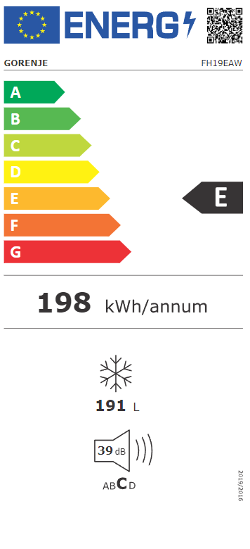 Šaldiklis GORENJE FH19EAW