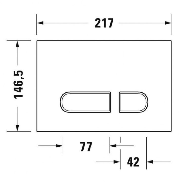 Vandens nuleidimo klavišas Duravit DuraSystem A1, chromas, WD5001021000