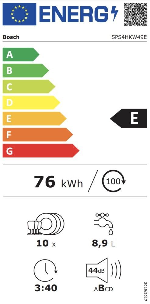 Balta stacionari Indaplovė Bosch SPS4HKW49E