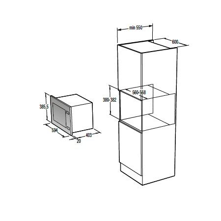 Įmontuojama mikrobangų krosnelė Hisense BIM325GI63DBG Įmontuojama mikrobangų krosnelė Hisense BIM325GI63DBG