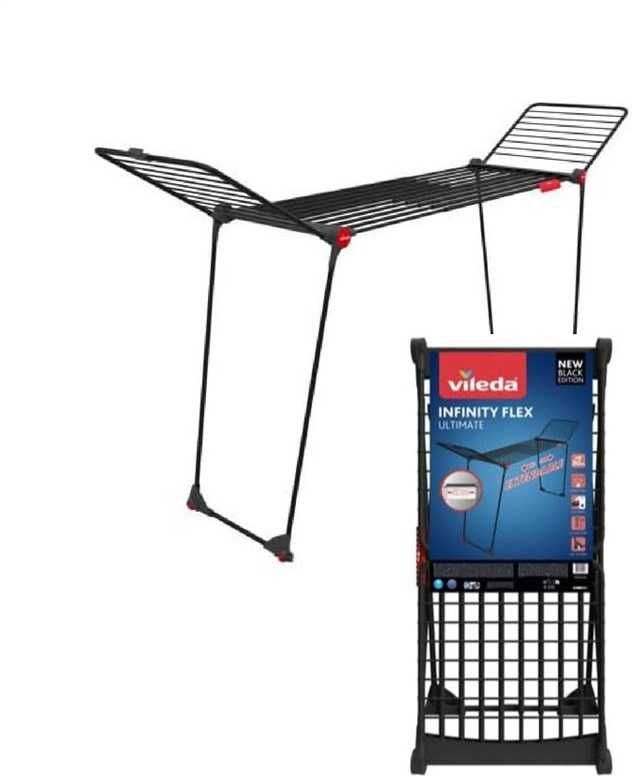 Skalbinių džiovyklė Vileda Infinity Flex, juoda, 4023103254954