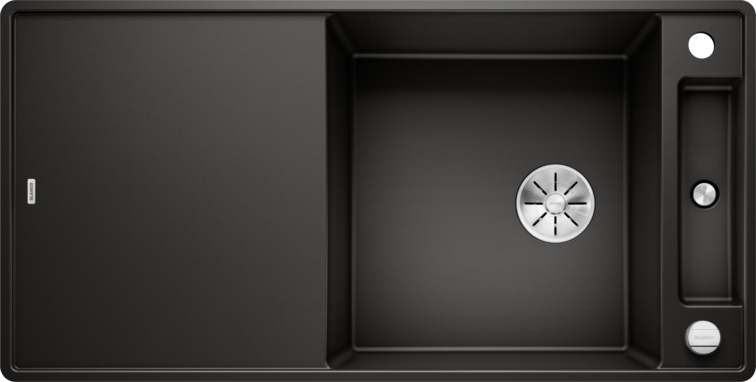 Silgranitinė plautuvė BLANCO AXIA III XL 6 S-F SILG PDUR Juoda Z.ES InFino M.AF