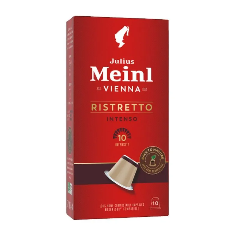 Kavos kapsulės JULIUS MEINL RISTRETTO INTENSO BIO, 10 vnt.