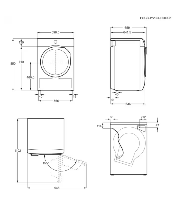 Džiovyklė ELECTROLUX EW8D595RCDE Džiovyklė ELECTROLUX EW8D595RCDE