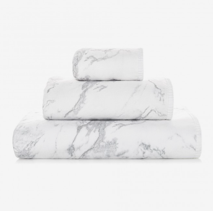 Vonios rankšluostis MABEL 70X140cm, Silver/White, 1005141010001/70