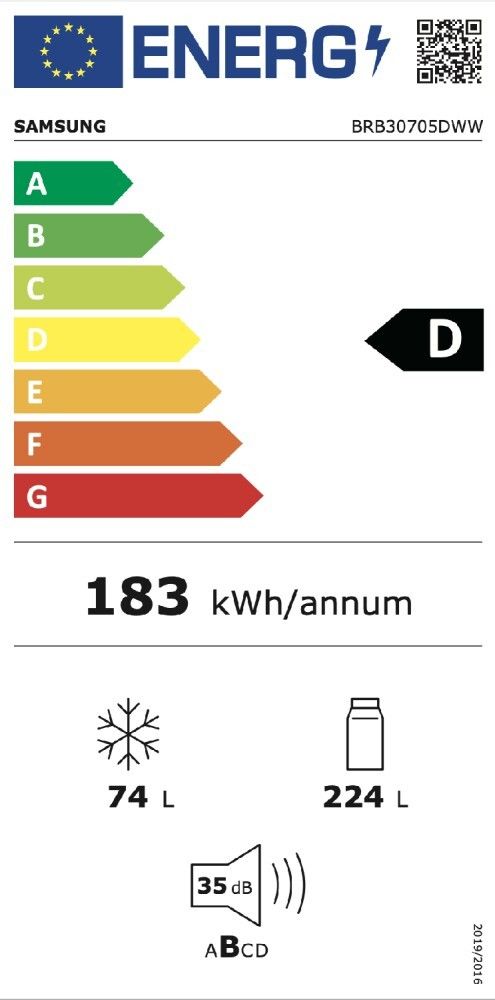Įmontuojamas šaldytuvas Samsung BRB38G705DWW