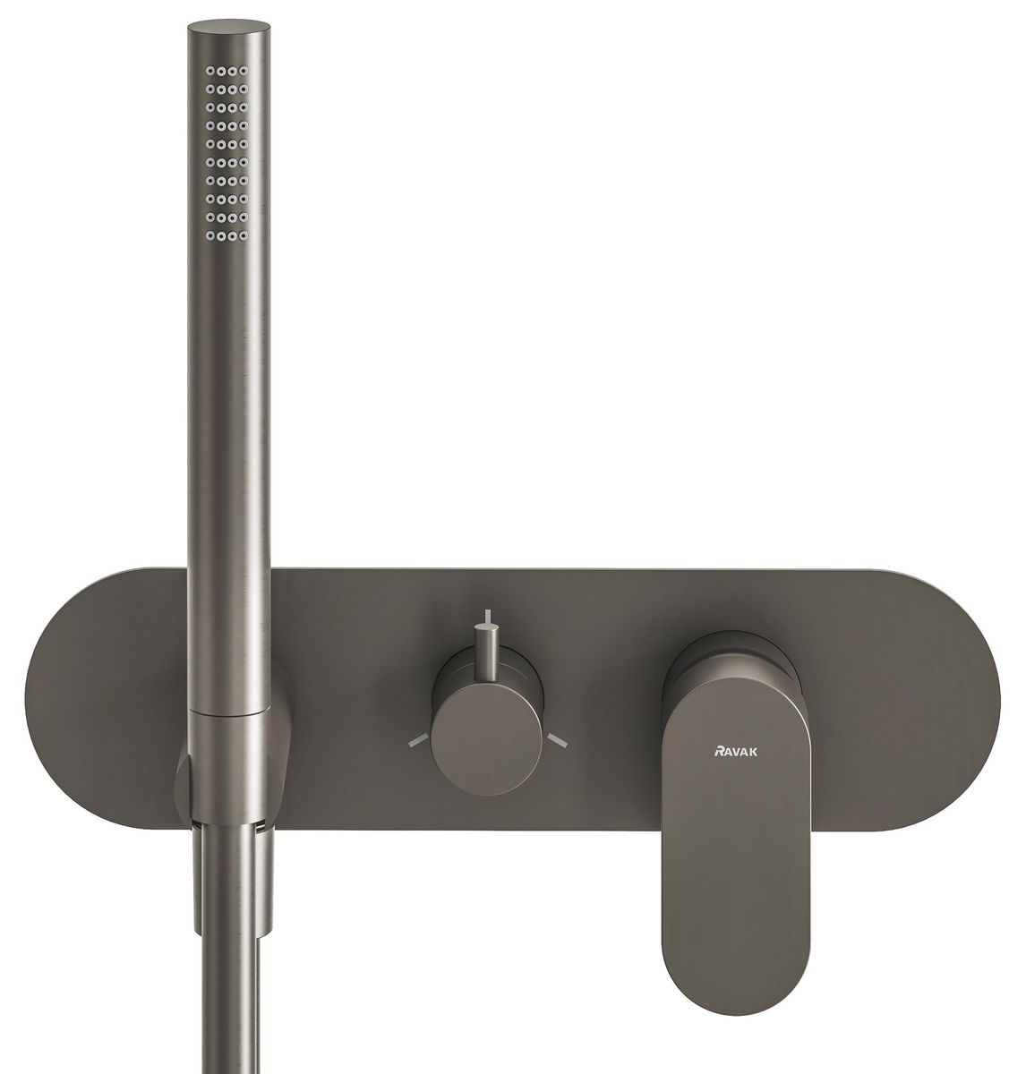 Potinkinis maišytuvas, 3 krypčių be korpuso, su dušo komplektu, grafito, X070333