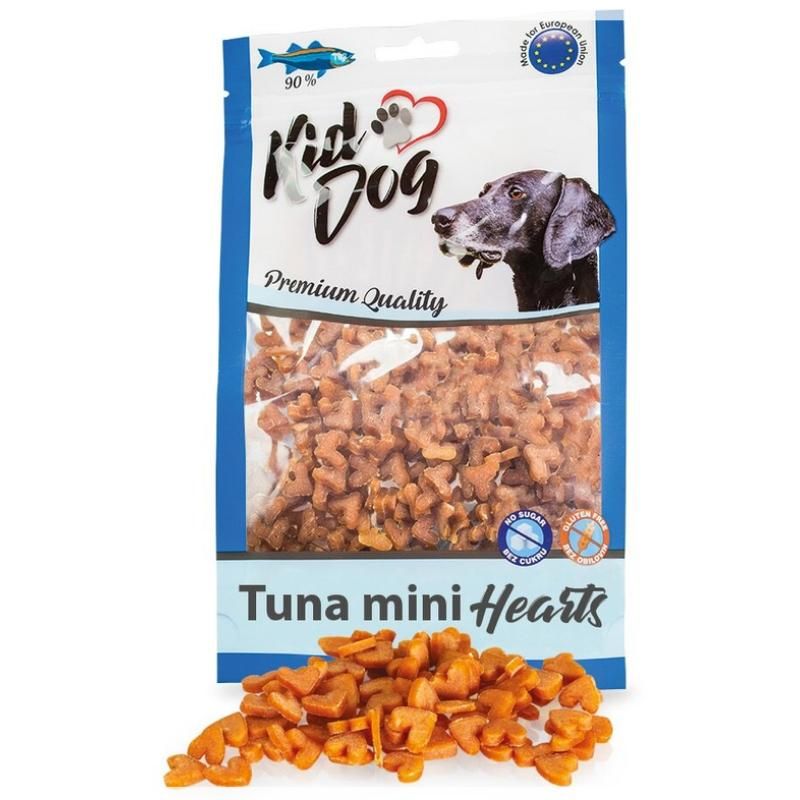 KIDDOG Mini Hearts tuno mažos širdutės 80g (150)