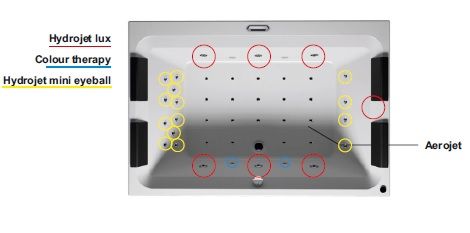 Masažinė vonia Riho Thermae Olivia 180x120 cm