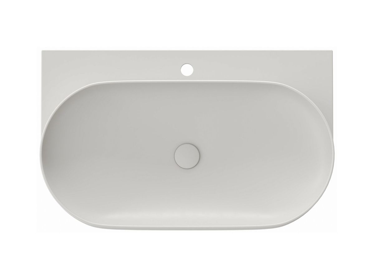 Keraminis praustuvas Ravak Yard 80, su skyle maišytuvui, Smoke Grey, XJX0O280000
