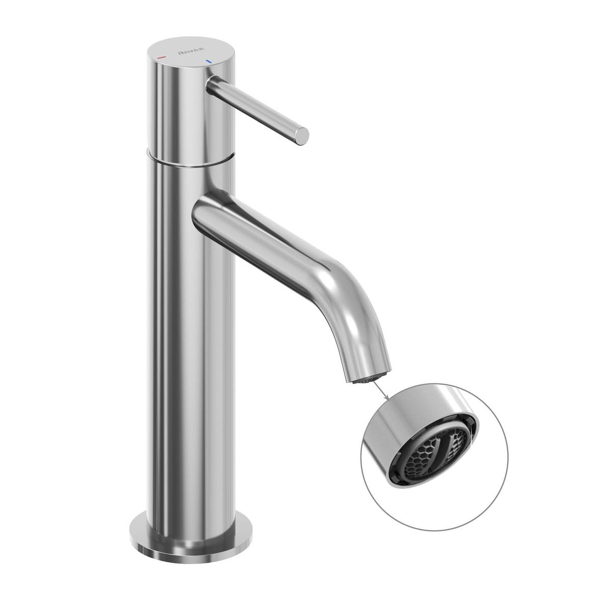 Praustuvo maišytuvas Ravak Espirit BeCool 190 mm be dugno vožtuvo, Chrome X070394