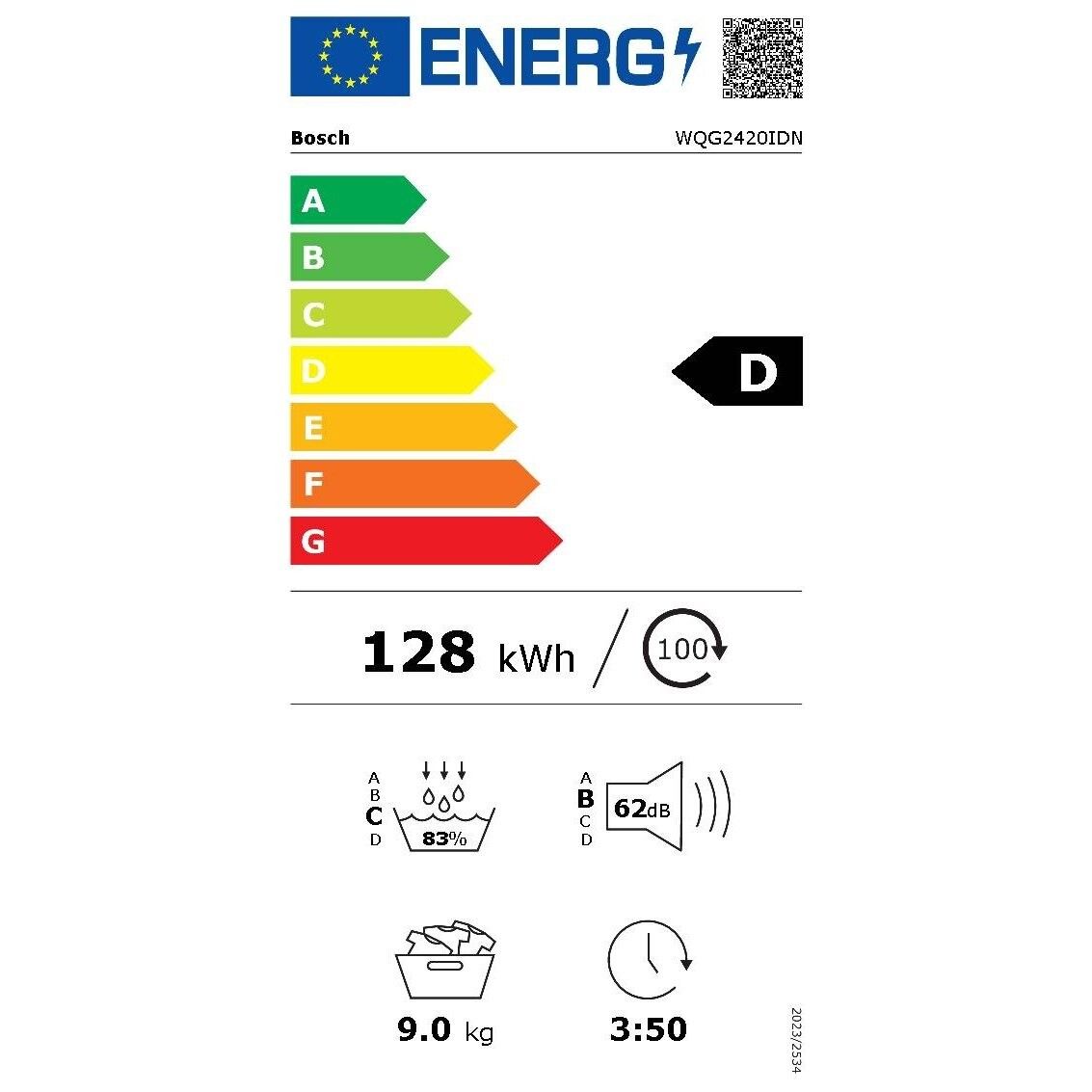 Džiovyklė Bosch WQG2420IDN Džiovyklė Bosch WQG2420IDN
