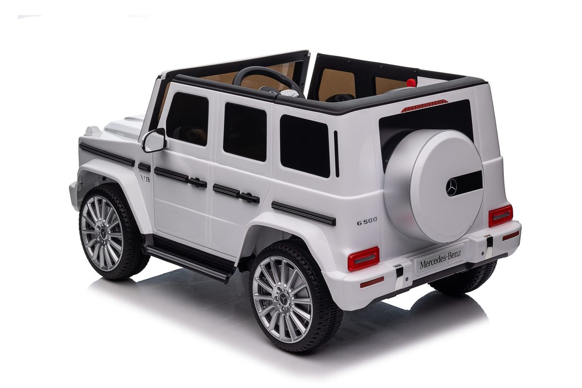 Vaikiškas elektromobilis HATIS "Mercedes G500", baltas Vaikiškas elektromobilis HATIS "Mercedes G500", baltas
