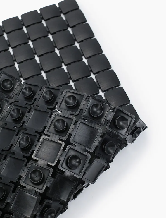 Neslystantis vonios kilimėlis Ridder Nevis juodas, 54x54cm, 6108210