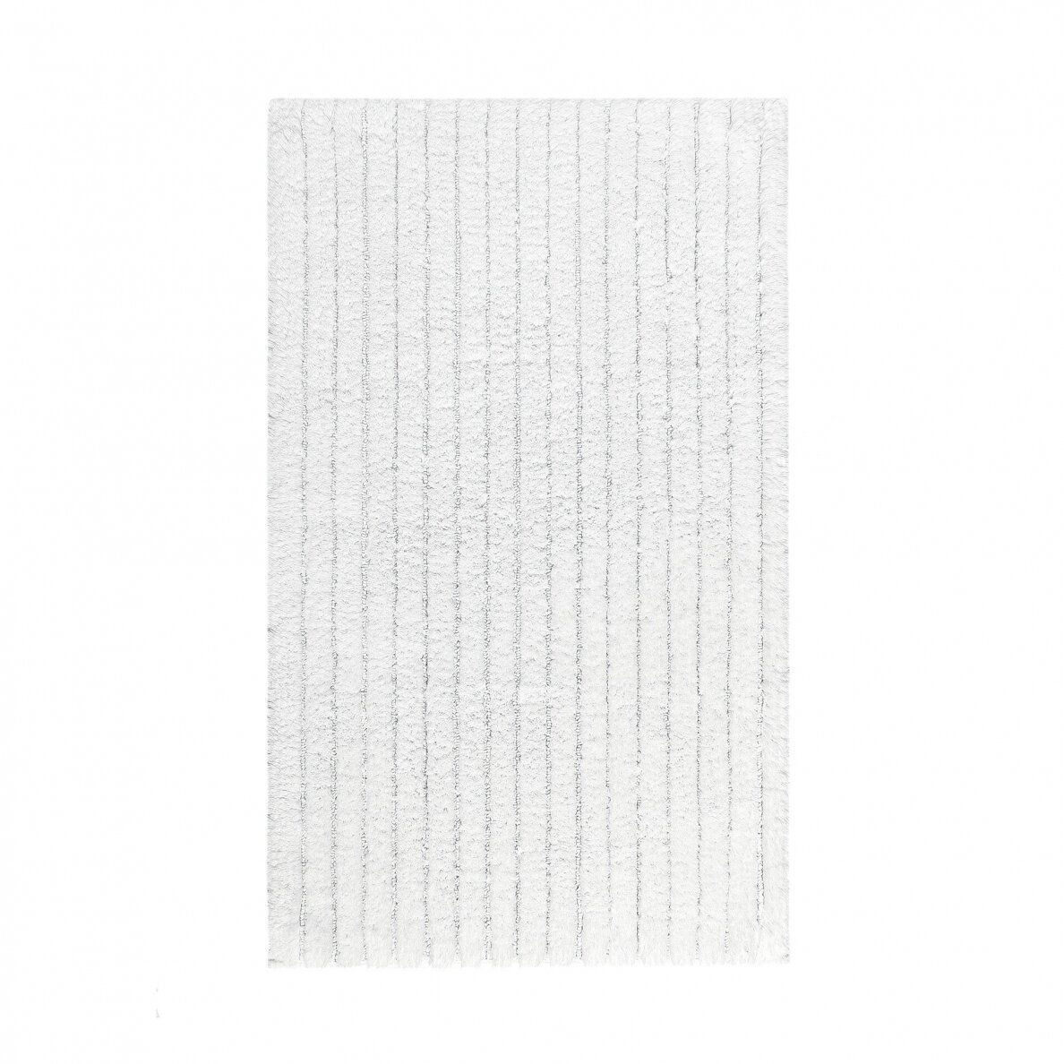 Medvilninis vonios grindų kilimėlis Ribbon white 50x80 cm