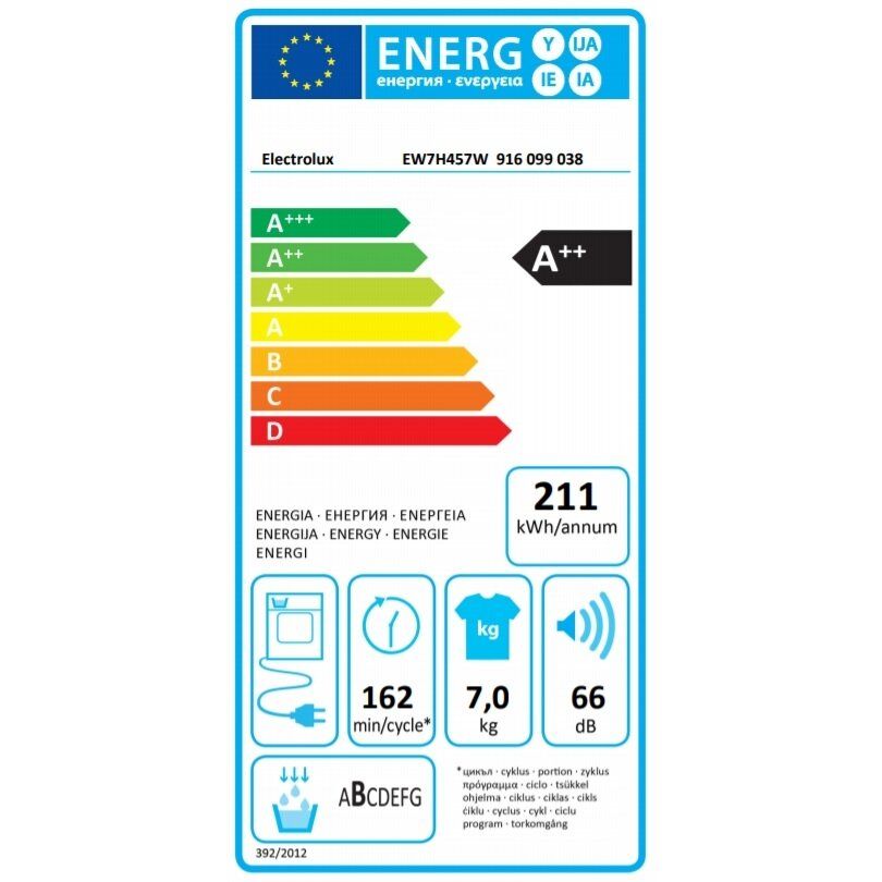 Džiovyklė Electrolux EW7H457W